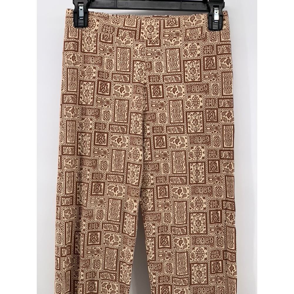 PALOMA WOOL Women's Brown Paisley Printed Straight Leg Pull-On Pant SZ S - Picture 3 of 10